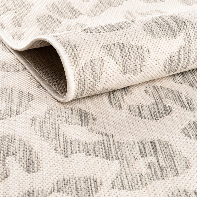 Ivory Gray 10' x 10' Outdoor Safari Square Area Rug Weather Resistant for Patio, Deck, Terrace, Balcony, Porch Animal Print Wildlife Nature Carpet for Sale at Rug Engine