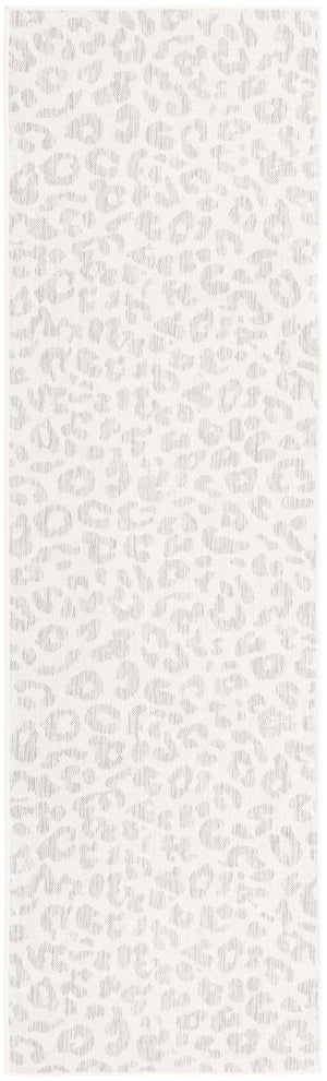 Ivory Gray 2' 7 x 10' Outdoor Safari Runner Area Rug Weather Resistant for Patio, Deck, Terrace, Balcony, Porch Animal Print Wildlife Nature Carpet for Sale at Rug Engine