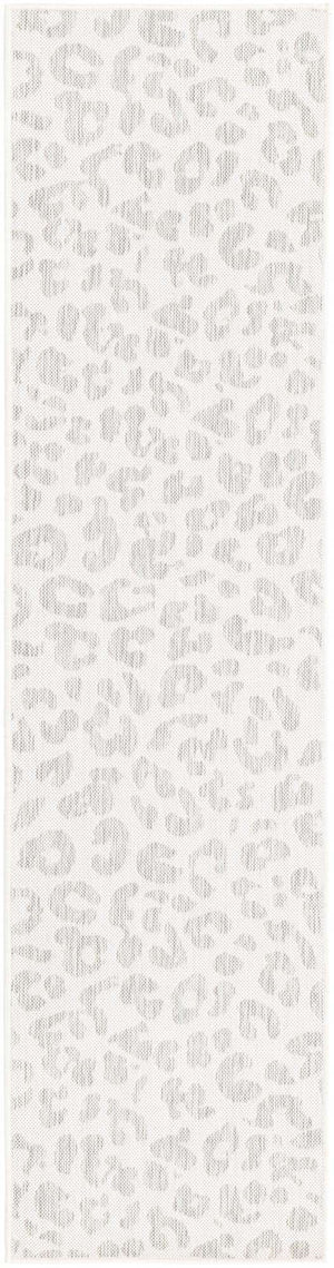 Ivory Gray 2' x 8' Outdoor Safari Runner Area Rug Weather Resistant for Patio, Deck, Terrace, Balcony, Porch Animal Print Wildlife Nature Carpet for Sale at Rug Engine
