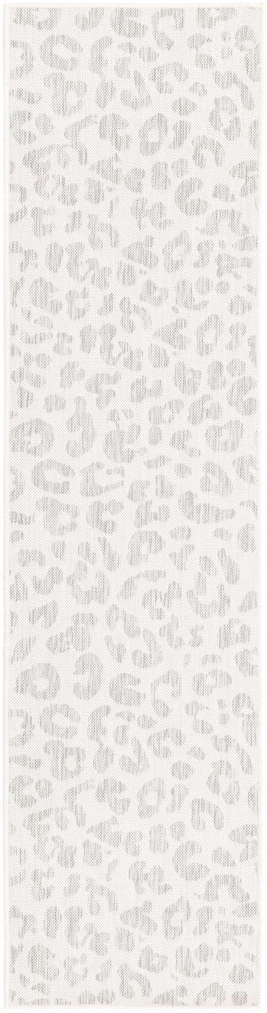 Ivory Gray 2' x 8' Outdoor Safari Runner Area Rug Weather Resistant for Patio, Deck, Terrace, Balcony, Porch Animal Print Wildlife Nature Carpet for Sale at Rug Engine
