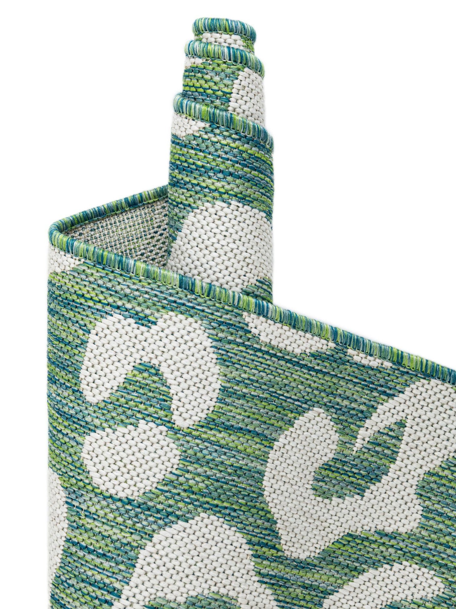 Green Blue 2' 7 x 10' Outdoor Safari Runner Area Rug Weather Resistant for Patio, Deck, Terrace, Balcony, Porch Animal Print Wildlife Nature Carpet for Sale at Rug Engine