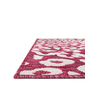 Magenta 4' 1 x 6' 1 Outdoor Safari Rectangle Area Rug Weather Resistant for Patio, Deck, Terrace, Balcony, Porch Animal Print Wildlife Nature Carpet for Sale at Rug Engine