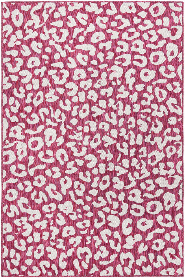 Magenta 5' 3 x 8' Outdoor Safari Rectangle Area Rug Weather Resistant for Patio, Deck, Terrace, Balcony, Porch Animal Print Wildlife Nature Carpet for Sale at Rug Engine