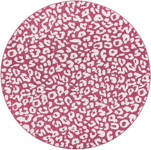 Magenta 10' x 10' Outdoor Safari Round Area Rug Weather Resistant for Patio, Deck, Terrace, Balcony, Porch Animal Print Wildlife Nature Carpet for Sale at Rug Engine