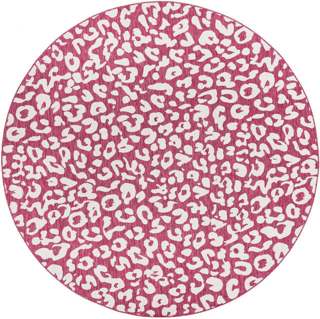 Magenta 10' x 10' Outdoor Safari Round Area Rug Weather Resistant for Patio, Deck, Terrace, Balcony, Porch Animal Print Wildlife Nature Carpet for Sale at Rug Engine