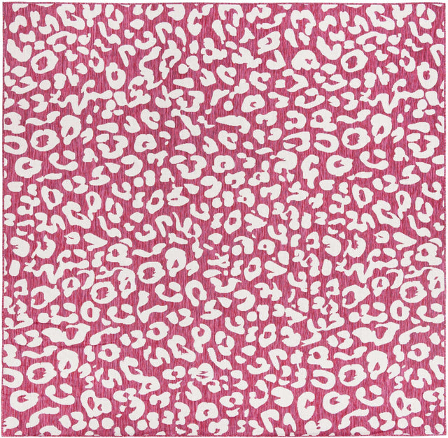 Magenta 10' x 10' Outdoor Safari Square Area Rug Weather Resistant for Patio, Deck, Terrace, Balcony, Porch Animal Print Wildlife Nature Carpet for Sale at Rug Engine