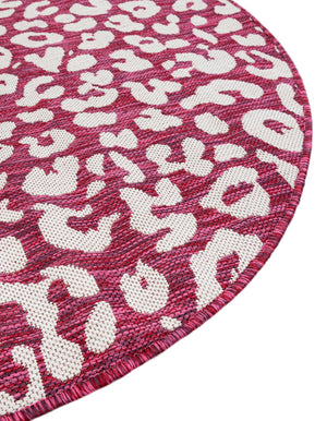 Magenta 13' 1 x 13' 1 Outdoor Safari Round Area Rug Weather Resistant for Patio, Deck, Terrace, Balcony, Porch Animal Print Wildlife Nature Carpet for Sale at Rug Engine
