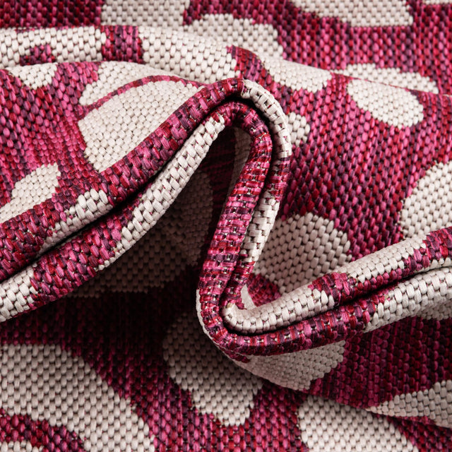Magenta 2' x 6' 1 Outdoor Safari Runner Area Rug Weather Resistant for Patio, Deck, Terrace, Balcony, Porch Animal Print Wildlife Nature Carpet for Sale at Rug Engine