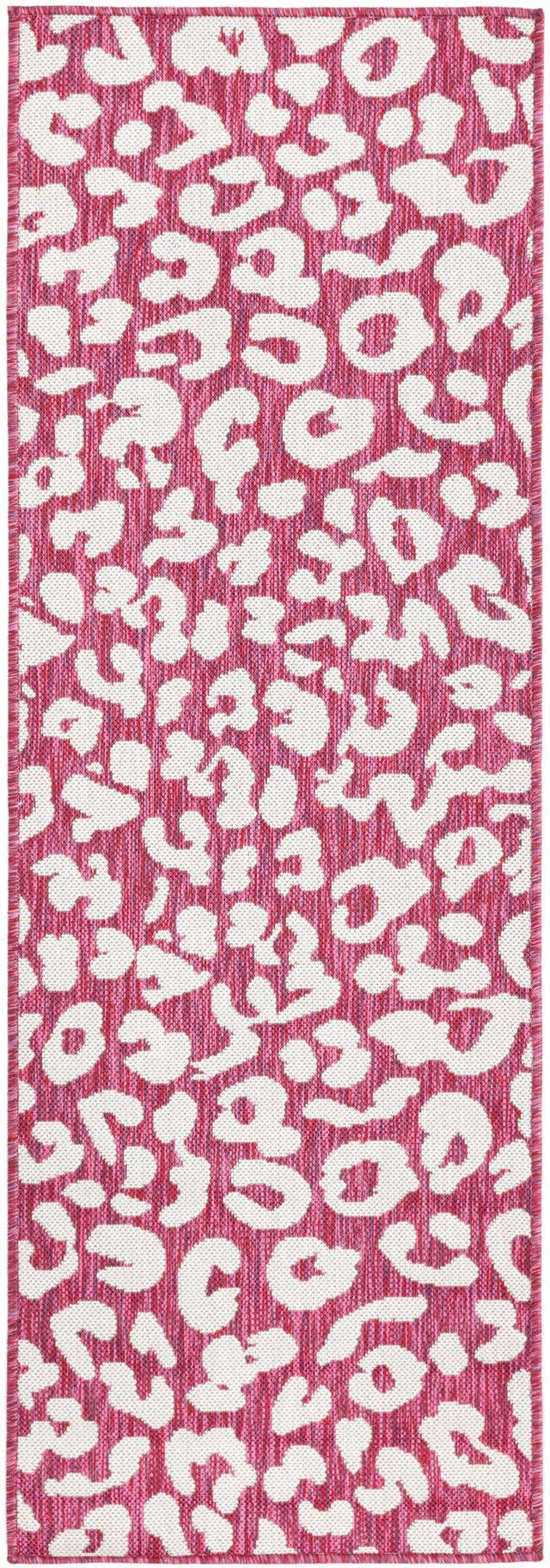 Magenta 2' x 6' 1 Outdoor Safari Runner Area Rug Weather Resistant for Patio, Deck, Terrace, Balcony, Porch Animal Print Wildlife Nature Carpet for Sale at Rug Engine