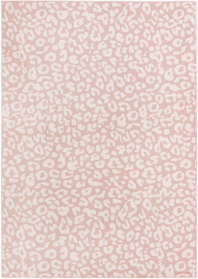 Pink Ivory 10' x 14' 1 Outdoor Safari Rectangle Area Rug Weather Resistant for Patio, Deck, Terrace, Balcony, Porch Animal Print Wildlife Nature Carpet for Sale at Rug Engine