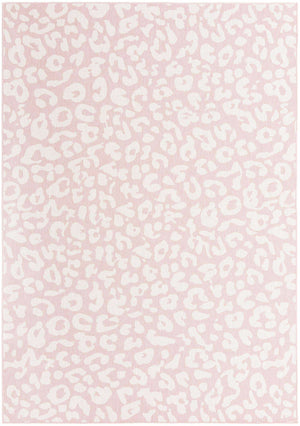 Pink Ivory 7' 10 x 11' Outdoor Safari Rectangle Area Rug Weather Resistant for Patio, Deck, Terrace, Balcony, Porch