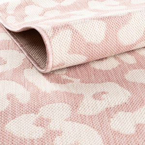 Pink Ivory 3' 1 x 5' 3 Outdoor Safari Rectangle Area Rug Weather Resistant for Patio, Deck, Terrace, Balcony, Porch Animal Print Wildlife Nature Carpet for Sale at Rug Engine