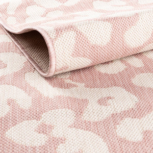 Pink Ivory 2' x 3' 1 Outdoor Safari Rectangle Rug