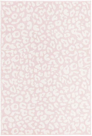Pink Ivory 4' 1 x 6' 1 Outdoor Safari Rectangle Area Rug Weather Resistant for Patio, Deck, Terrace, Balcony, Porch Animal Print Wildlife Nature Carpet for Sale at Rug Engine
