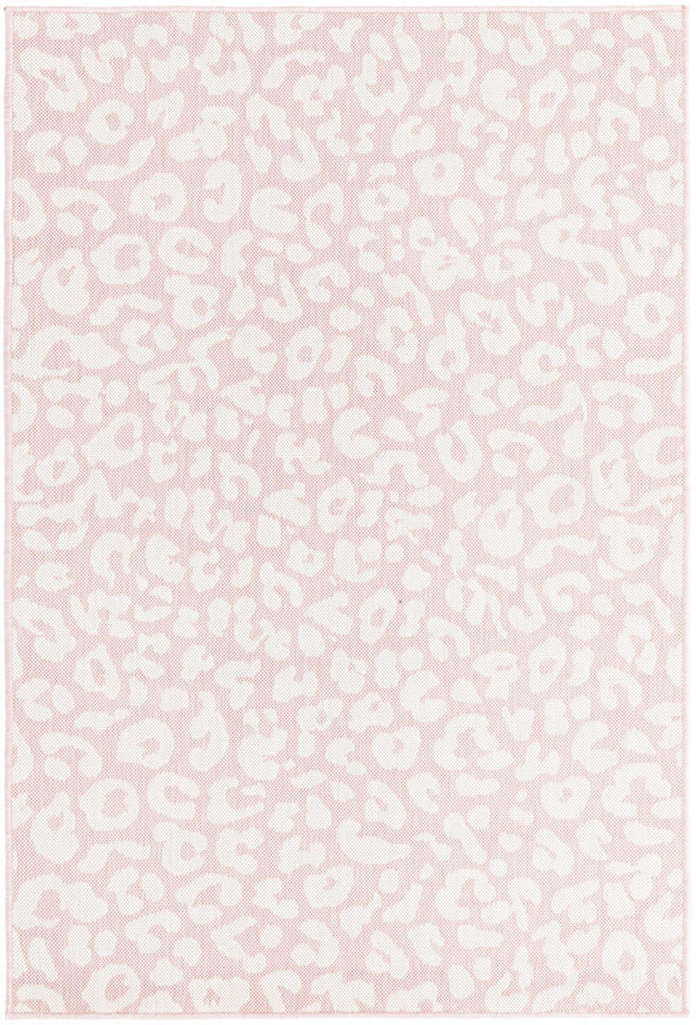 Pink Ivory 4' 1 x 6' 1 Outdoor Safari Rectangle Area Rug Weather Resistant for Patio, Deck, Terrace, Balcony, Porch Animal Print Wildlife Nature Carpet for Sale at Rug Engine