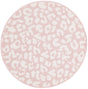 Pink Ivory 3' 1 x 3' 1 Outdoor Safari Round Area Rug Weather Resistant for Patio, Deck, Terrace, Balcony, Porch Animal Print Wildlife Nature Carpet for Sale at Rug Engine