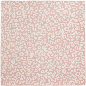 Pink Ivory 10' x 10' Outdoor Safari Square Area Rug Weather Resistant for Patio, Deck, Terrace, Balcony, Porch Animal Print Wildlife Nature Carpet for Sale at Rug Engine