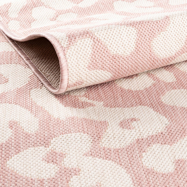 Pink Ivory 13' 1 x 13' 1 Outdoor Safari Round Area Rug Weather Resistant for Patio, Deck, Terrace, Balcony, Porch Animal Print Wildlife Nature Carpet for Sale at Rug Engine
