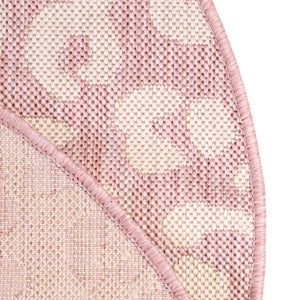 Pink Ivory 13' 1 x 13' 1 Outdoor Safari Round Area Rug Weather Resistant for Patio, Deck, Terrace, Balcony, Porch Animal Print Wildlife Nature Carpet for Sale at Rug Engine
