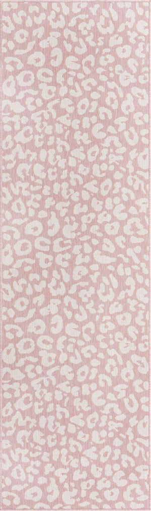 Pink Ivory 2' 7 x 10' Outdoor Safari Runner Area Rug Weather Resistant for Patio, Deck, Terrace, Balcony, Porch Animal Print Wildlife Nature Carpet for Sale at Rug Engine