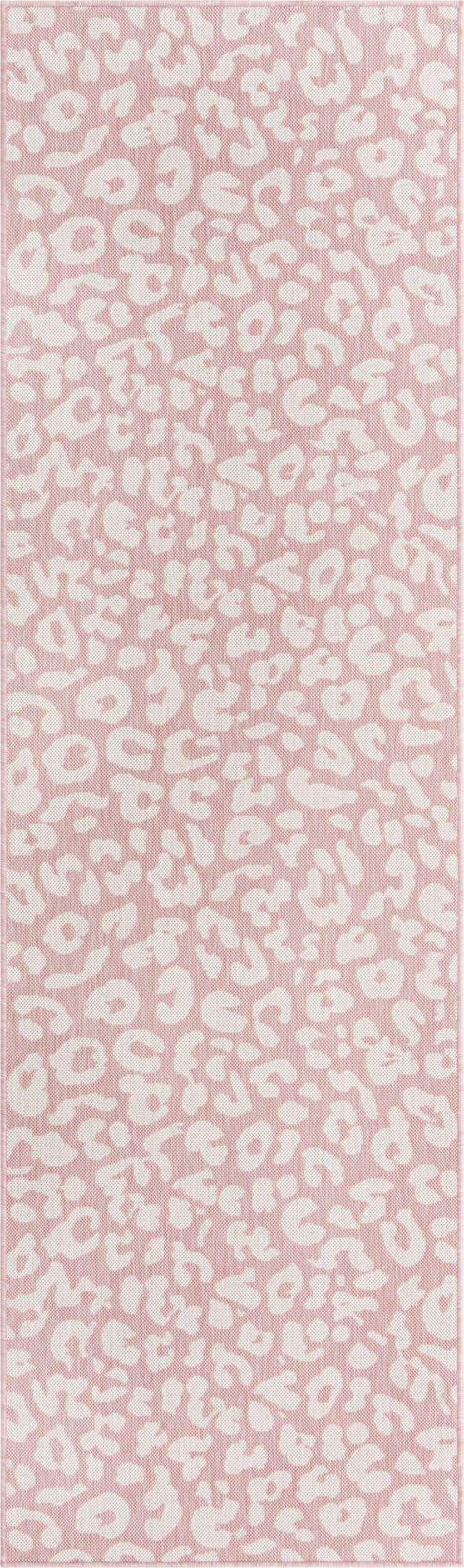 Pink Ivory 2' 7 x 10' Outdoor Safari Runner Area Rug Weather Resistant for Patio, Deck, Terrace, Balcony, Porch Animal Print Wildlife Nature Carpet for Sale at Rug Engine