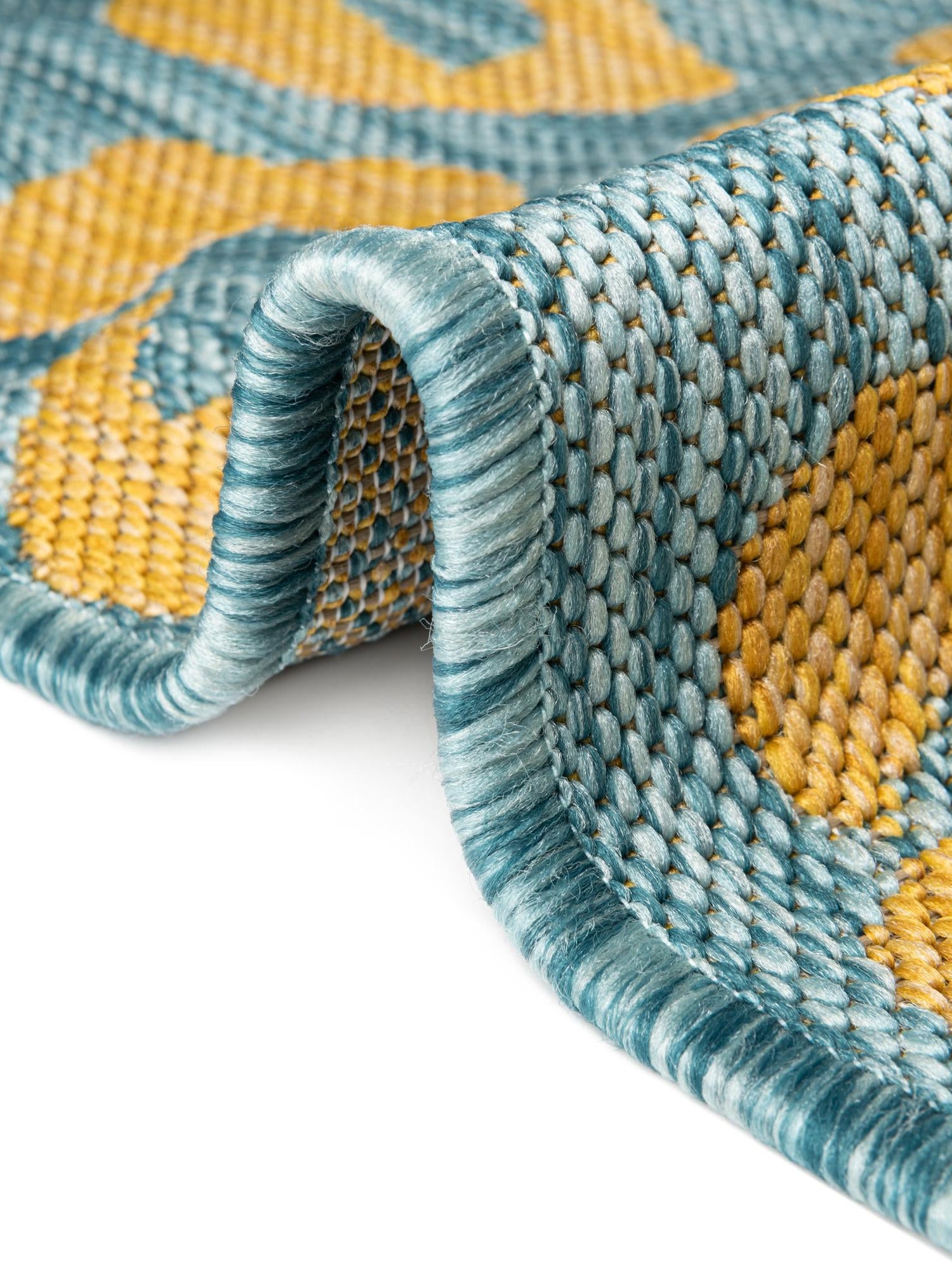 Blue Yellow 9' x 12' Outdoor Safari Rectangle Area Rug Weather Resistant for Patio, Deck, Terrace, Balcony, Porch Animal Print Wildlife Nature Carpet for Sale at Rug Engine