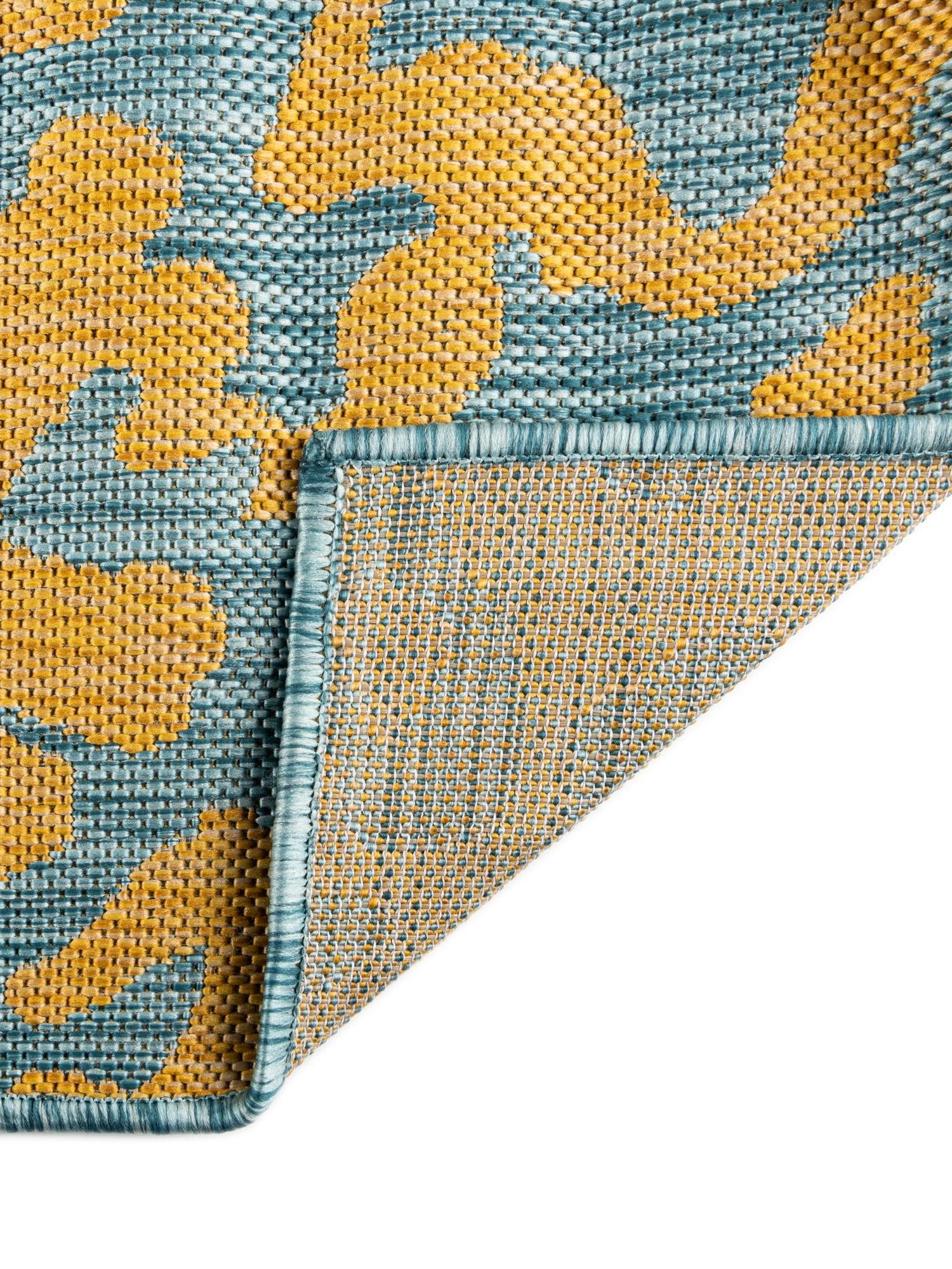 Blue Yellow 13' 1 x 13' 1 Outdoor Safari Square Area Rug Weather Resistant for Patio, Deck, Terrace, Balcony, Porch Animal Print Wildlife Nature Carpet for Sale at Rug Engine