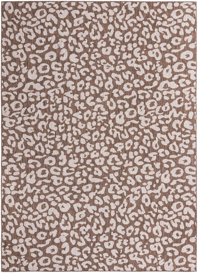 Brown 10' x 14' 1 Outdoor Safari Rectangle Area Rug Weather Resistant for Patio, Deck, Terrace, Balcony, Porch Animal Print Wildlife Nature Carpet for Sale at Rug Engine
