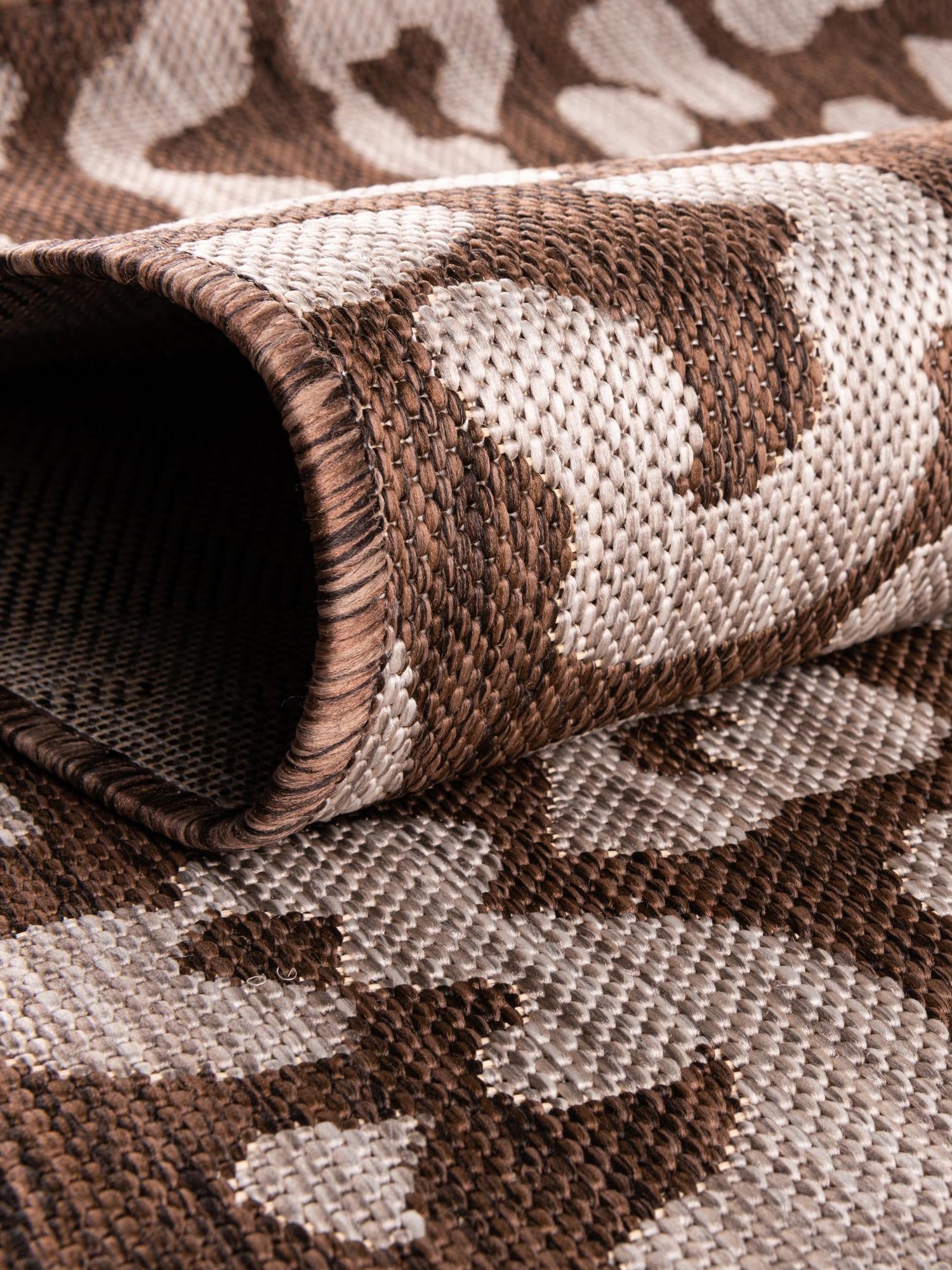 Brown 4' 1 x 6' 1 Outdoor Safari Rectangle Area Rug Weather Resistant for Patio, Deck, Terrace, Balcony, Porch Animal Print Wildlife Nature Carpet for Sale at Rug Engine