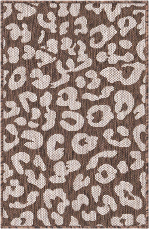 Brown 2' x 3' 1 Outdoor Safari Rectangle Rug