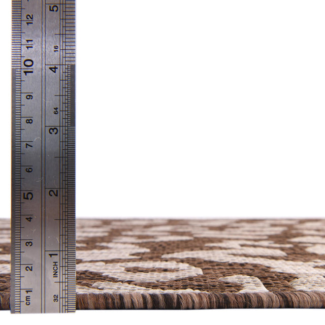 Brown 13' 1 x 13' 1 Outdoor Safari Square Rug