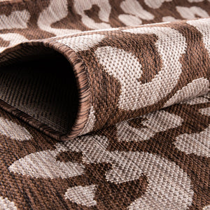 Brown 13' 1 x 13' 1 Outdoor Safari Square Rug