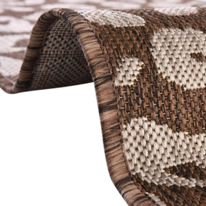 Brown 10' x 10' Outdoor Safari Square Area Rug Weather Resistant for Patio, Deck, Terrace, Balcony, Porch Animal Print Wildlife Nature Carpet for Sale at Rug Engine