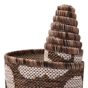 Brown 13' 1 x 13' 1 Outdoor Safari Square Rug