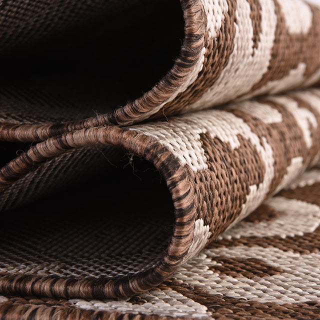 Brown 10' x 10' Outdoor Safari Square Area Rug Weather Resistant for Patio, Deck, Terrace, Balcony, Porch Animal Print Wildlife Nature Carpet for Sale at Rug Engine