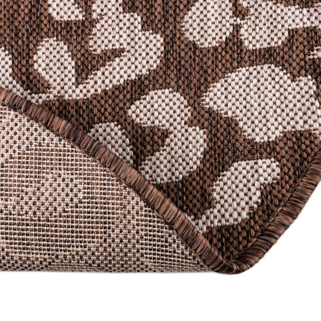 Brown 3' 1 x 3' 1 Outdoor Safari Round Area Rug Weather Resistant for Patio, Deck, Terrace, Balcony, Porch Animal Print Wildlife Nature Carpet for Sale at Rug Engine