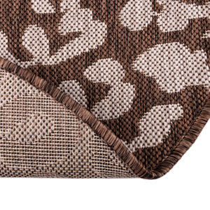 Brown 4' 1 x 4' 1 Outdoor Safari Round Area Rug Weather Resistant for Patio, Deck, Terrace, Balcony, Porch Animal Print Wildlife Nature Carpet for Sale at Rug Engine