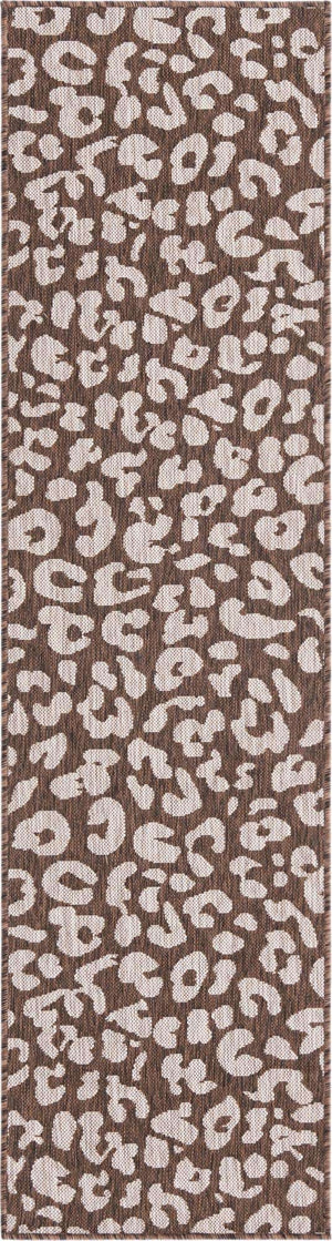 Brown 2' x 8' Outdoor Safari Runner Area Rug Weather Resistant for Patio, Deck, Terrace, Balcony, Porch Animal Print Wildlife Nature Carpet for Sale at Rug Engine