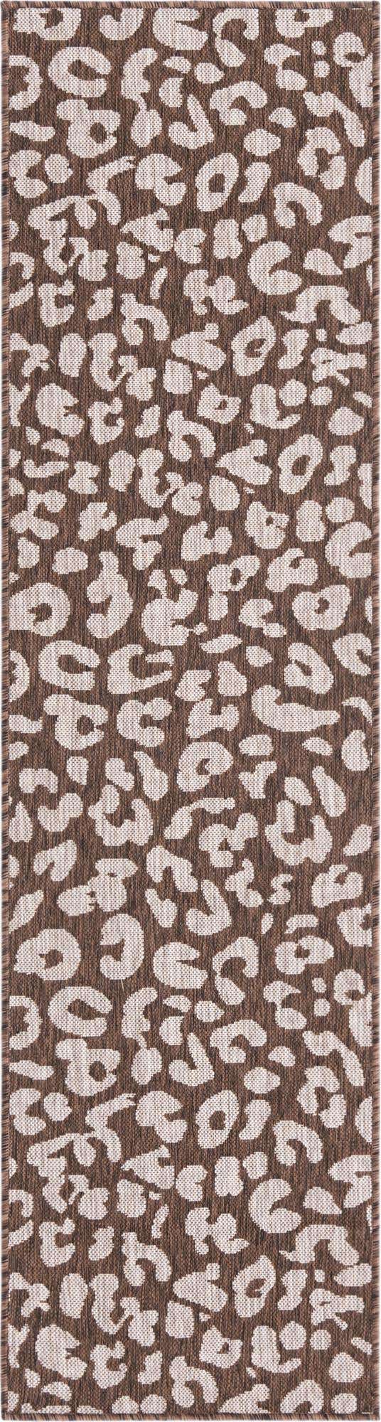 Brown 2' x 8' Outdoor Safari Runner Area Rug Weather Resistant for Patio, Deck, Terrace, Balcony, Porch Animal Print Wildlife Nature Carpet for Sale at Rug Engine