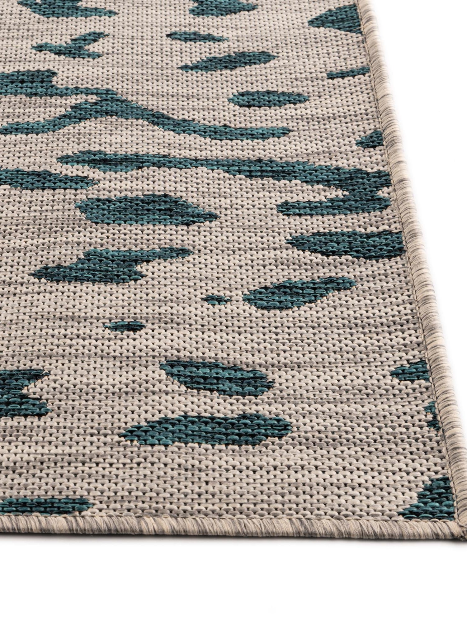 Teal 7' 10 x 11' Outdoor Safari Rectangle Area Rug Weather Resistant for Patio, Deck, Terrace, Balcony, Porch Animal Print Wildlife Nature Carpet for Sale at Rug Engine