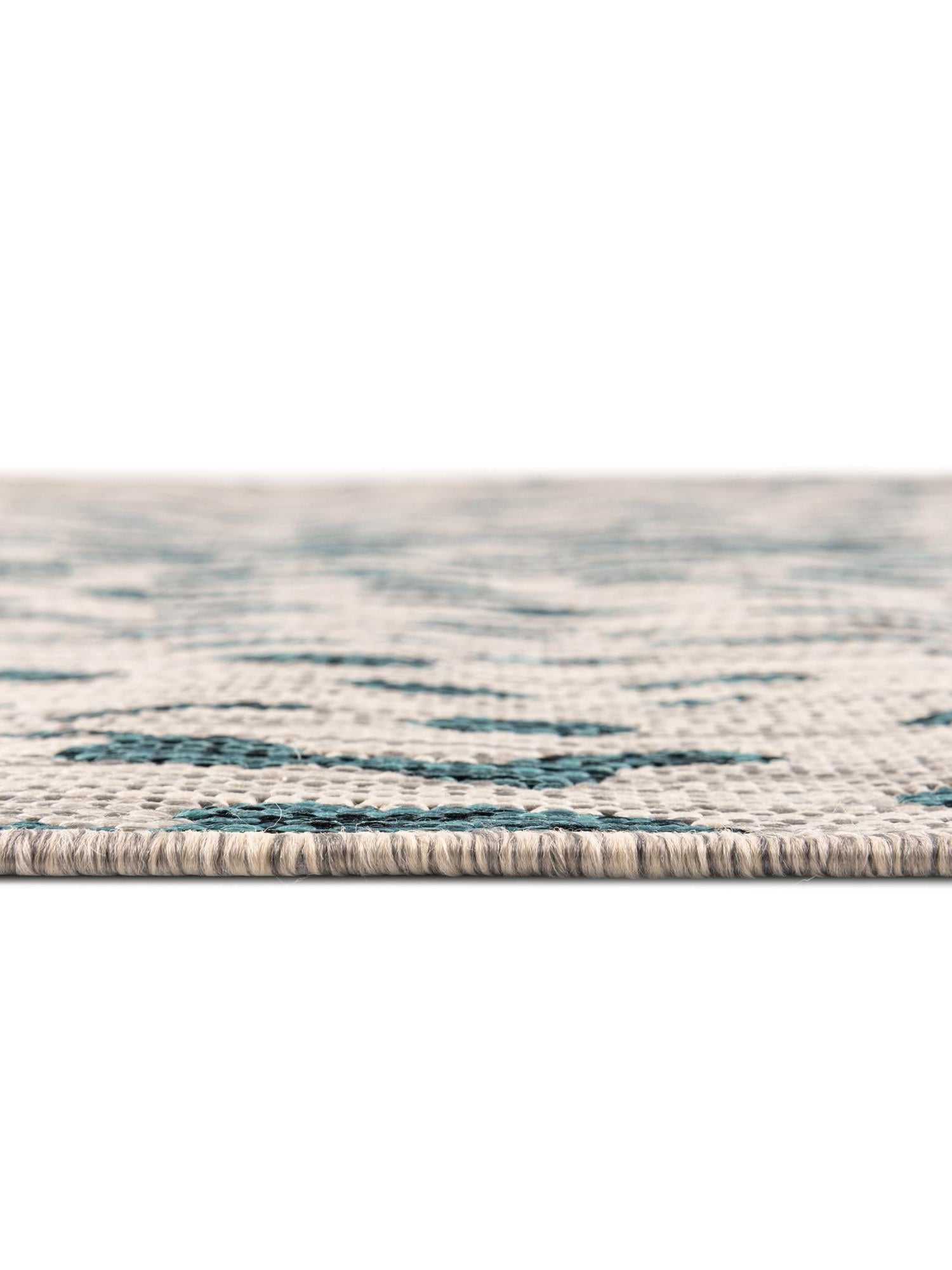 Teal 13' 1 x 13' 1 Outdoor Safari Square Area Rug Weather Resistant for Patio, Deck, Terrace, Balcony, Porch Animal Print Wildlife Nature Carpet for Sale at Rug Engine