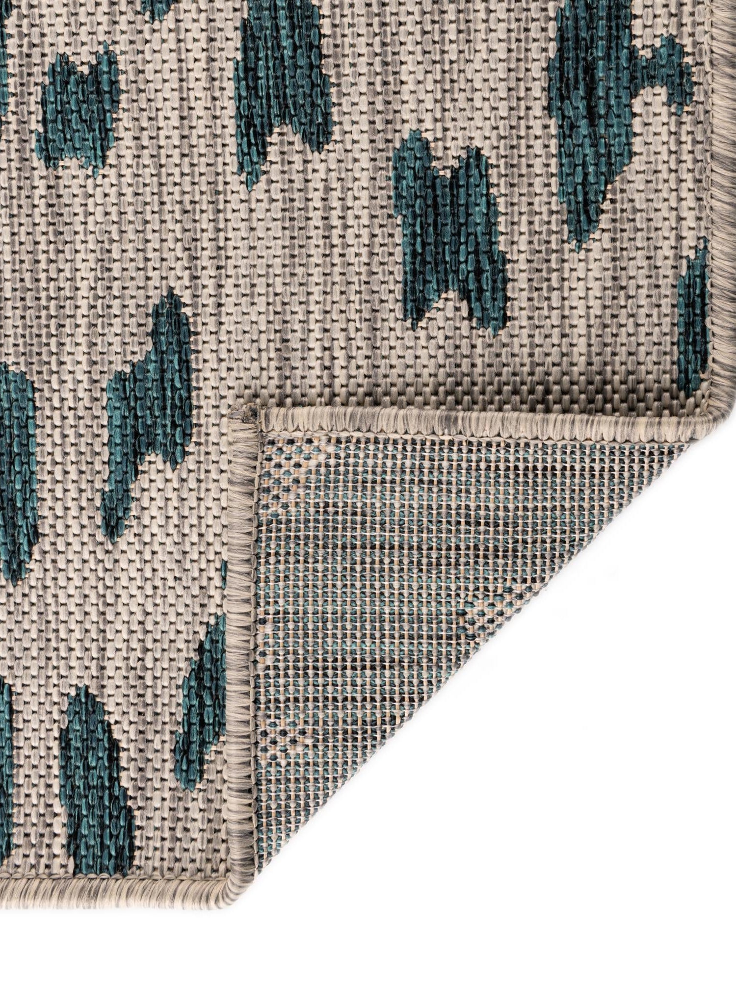 Teal 2' 7 x 10' Outdoor Safari Runner Area Rug Weather Resistant for Patio, Deck, Terrace, Balcony, Porch Animal Print Wildlife Nature Carpet for Sale at Rug Engine