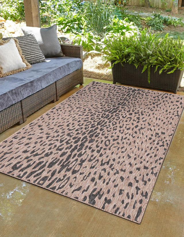 Natural 10' x 13' 1 Outdoor Safari Rectangle Area Rug Weather Resistant for Patio, Deck, Terrace, Balcony, Porch Animal Print Wildlife Nature Carpet for Sale at Rug Engine