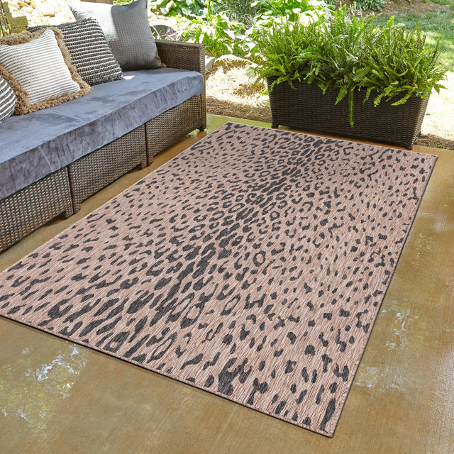 Natural 7' 10 x 11' Outdoor Safari Rectangle Area Rug Weather Resistant for Patio, Deck, Terrace, Balcony, Porch Animal Print Wildlife Nature Carpet for Sale at Rug Engine
