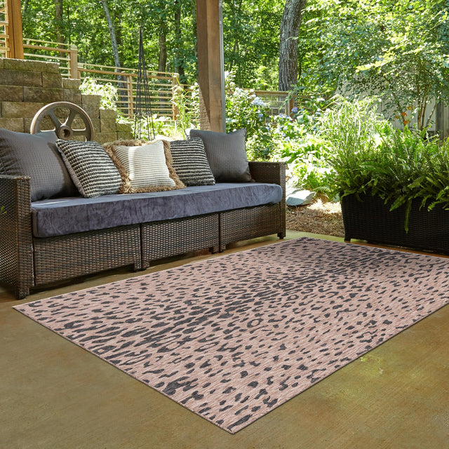 Natural 10' x 13' 1 Outdoor Safari Rectangle Area Rug Weather Resistant for Patio, Deck, Terrace, Balcony, Porch Animal Print Wildlife Nature Carpet for Sale at Rug Engine