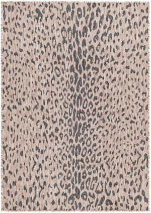 Natural 4' 1 x 6' 1 Outdoor Safari Rectangle Area Rug Weather Resistant for Patio, Deck, Terrace, Balcony, Porch Animal Print Wildlife Nature Carpet for Sale at Rug Engine