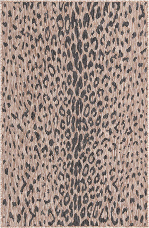 Natural 3' 1 x 5' 3 Outdoor Safari Rectangle Area Rug Weather Resistant for Patio, Deck, Terrace, Balcony, Porch Animal Print Wildlife Nature Carpet for Sale at Rug Engine