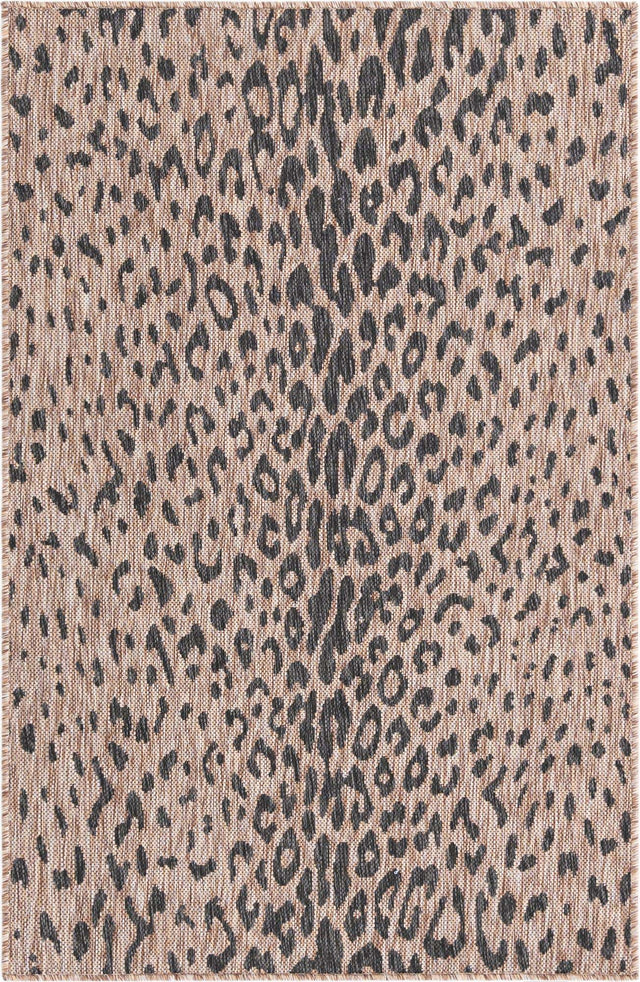 Natural 3' 1 x 5' 3 Outdoor Safari Rectangle Area Rug Weather Resistant for Patio, Deck, Terrace, Balcony, Porch Animal Print Wildlife Nature Carpet for Sale at Rug Engine