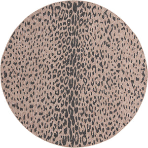 Natural 10' x 10' Outdoor Safari Round Area Rug Weather Resistant for Patio, Deck, Terrace, Balcony, Porch Animal Print Wildlife Nature Carpet for Sale at Rug Engine