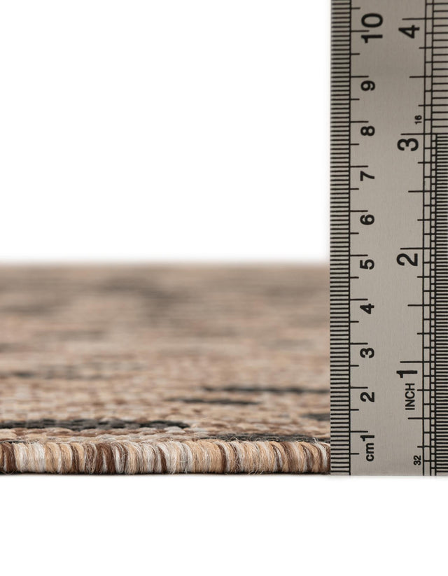 Natural 7' 10 x 7' 10 Outdoor Safari Square Area Rug Weather Resistant for Patio, Deck, Terrace, Balcony, Porch Animal Print Wildlife Nature Carpet for Sale at Rug Engine